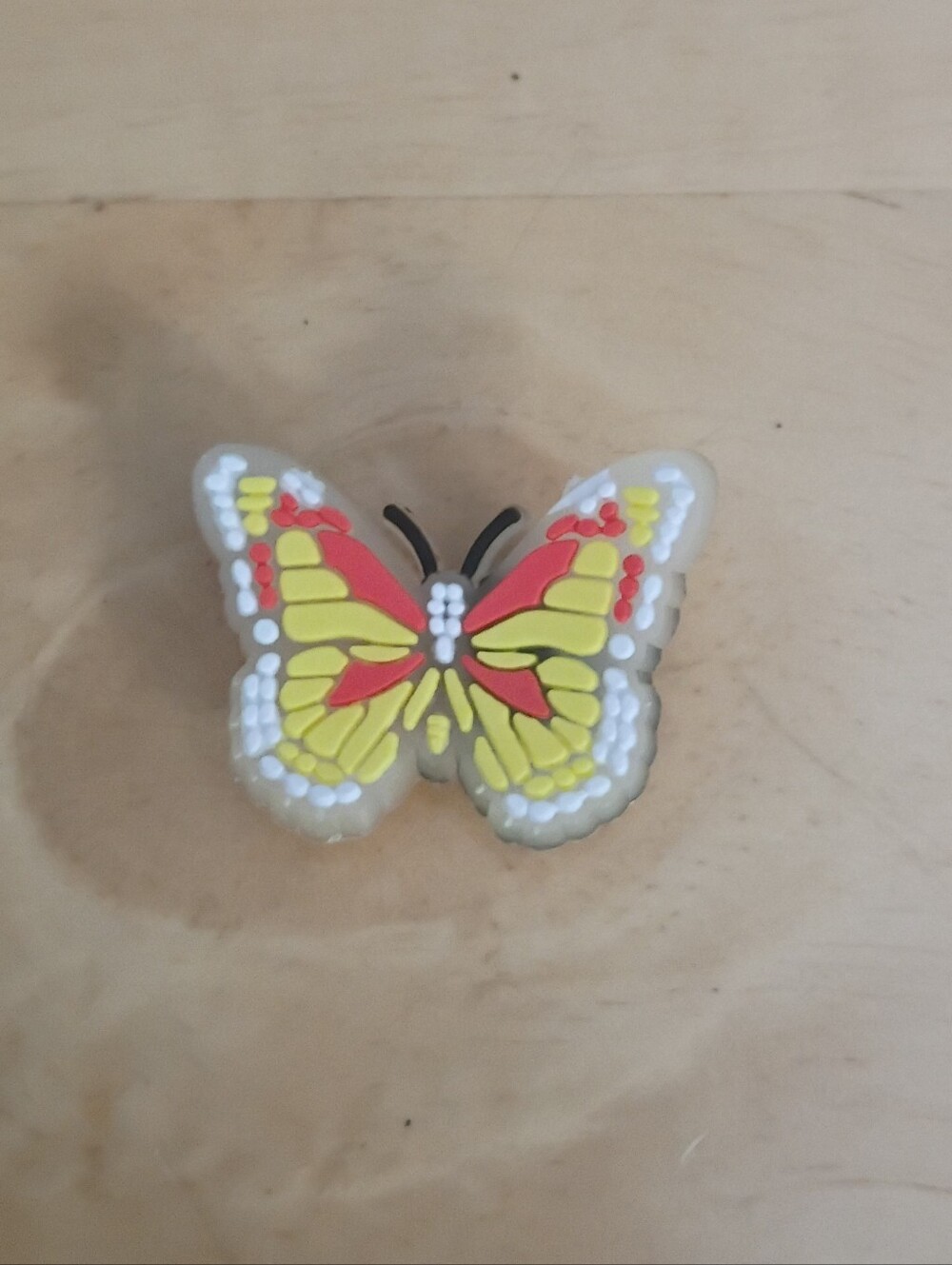 10 for $10 Jibbitz Croc Charm - Luminous Yellow, White & Orange Butterfly - Glow